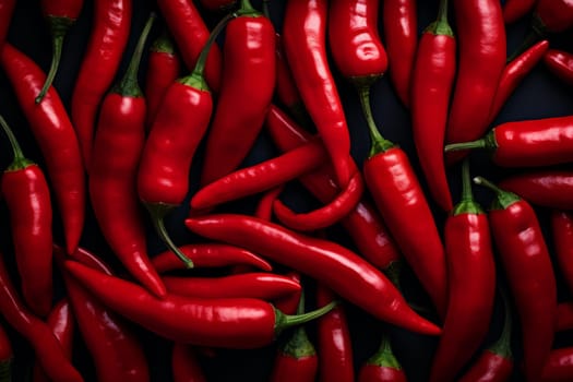 Red chilli pepper. White plant hot. Generate Ai