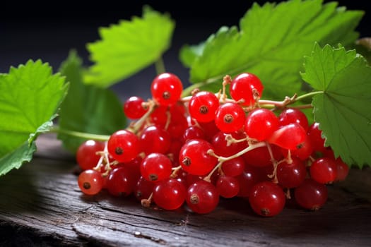 Red currant berries. Healthy season. Generate Ai