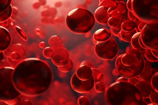 Red blood cells. Cell science plasma. Generate Ai