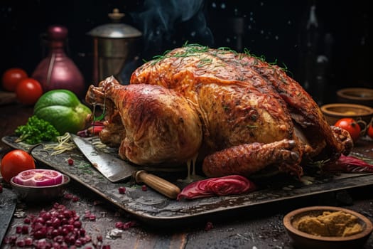 Raw chicken. Breast bird fresh. Generate Ai