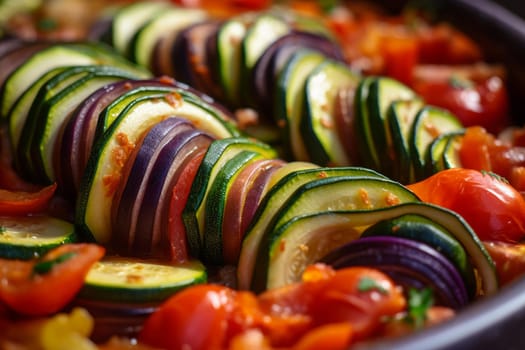Ratatouille food. Vegan recipe food. Generate Ai