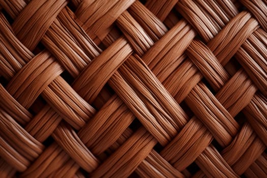 Rattan seamless texture banner. Wallpaper weave square art decoration. Generate Ai