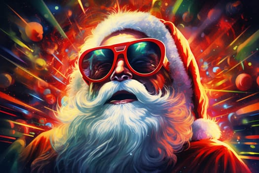 Crazy santa claus. Old fun happy. Generate Ai