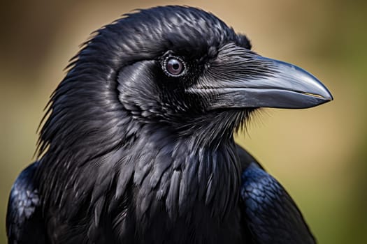 Raven bird fly. Nature crow bird. Generate Ai