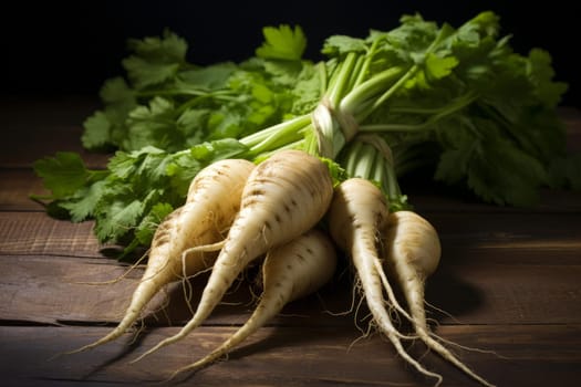 Raw celery roots. Cooking food. Generate Ai