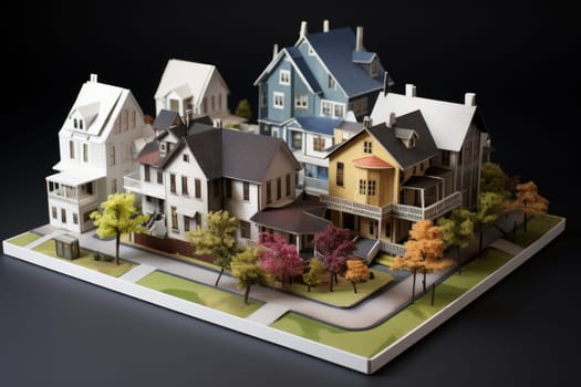 Paper model light house. Residential loan. Generate Ai