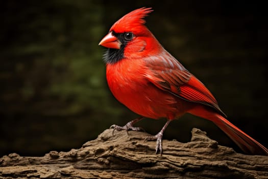 Red cardinal bird. Animal avian wild. Generate Ai