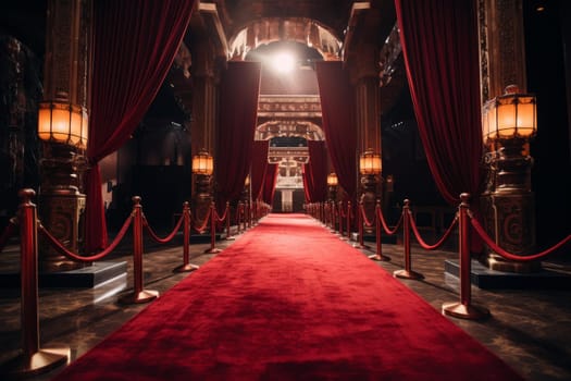 Red carpet stage. Show flash star. Generate Ai