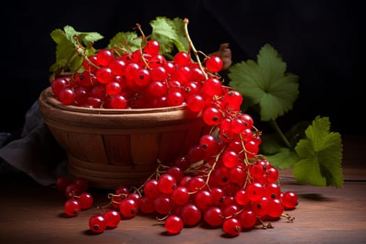 Red currant berries. Plant berry. Generate Ai