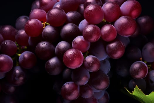 Red wine grapes. Vine grape. Generate Ai