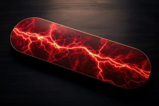 Red retro board. Frame design. Generate Ai