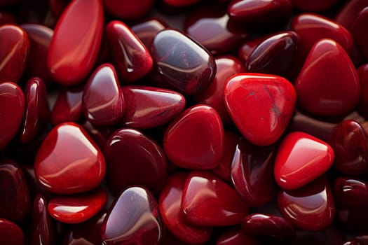 Red water stones. Ocean zen texture. Generate Ai