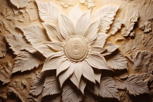 Sunflower relief plant. Blossom flower. Generate Ai
