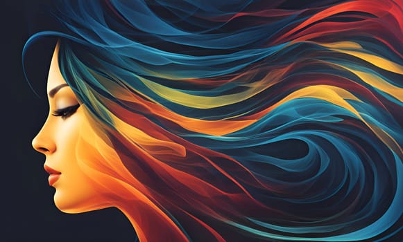Abstract concept art of menal health problems