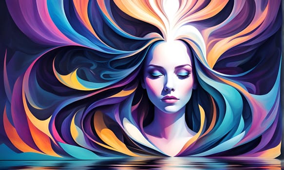 Abstract concept art of menal health problems