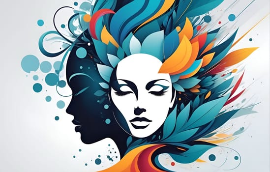 Abstract concept art of menal health problems