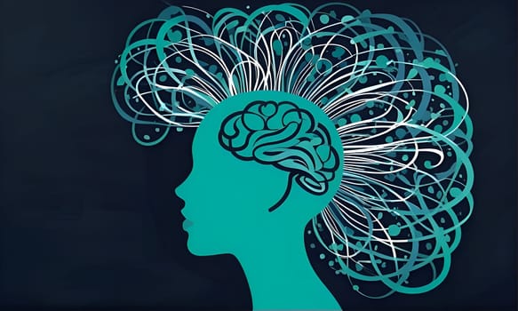 Abstract concept art of menal health problems