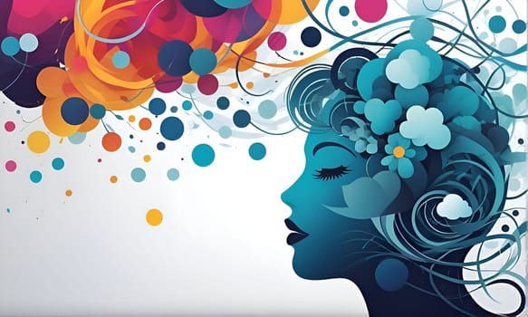 Abstract concept art of menal health problems