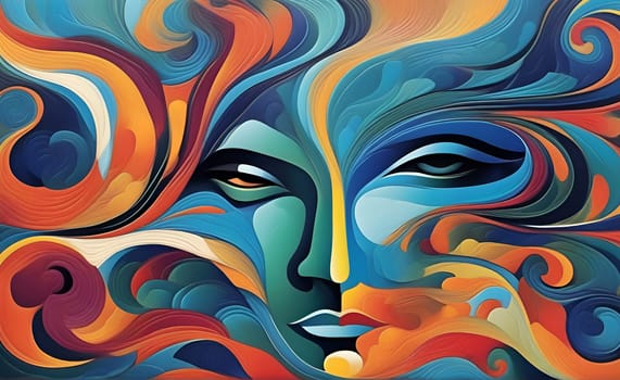Abstract concept art of menal health problems