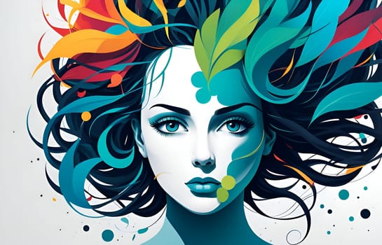 Abstract concept art of menal health problems