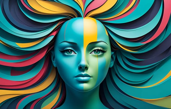 Abstract concept art of menal health problems