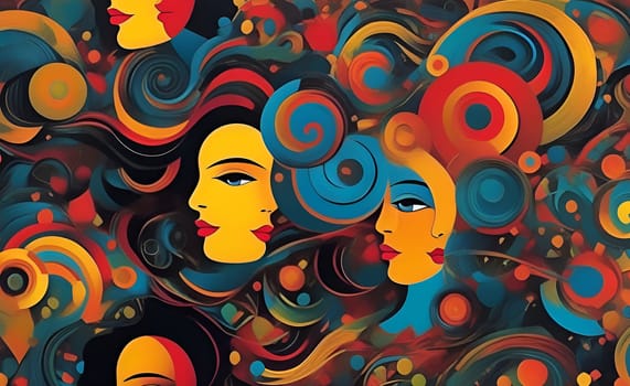 Abstract concept art of menal health problems