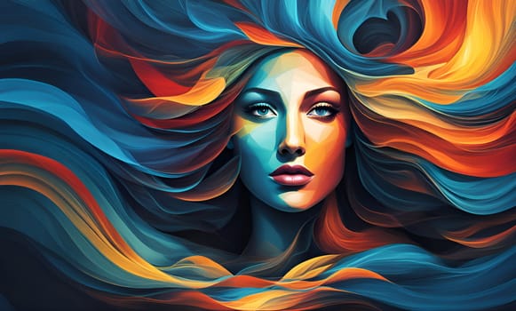 Abstract concept art of menal health problems