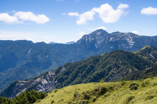Hehuanshan in Taroko National Park beautiful mountain range in Taiwan