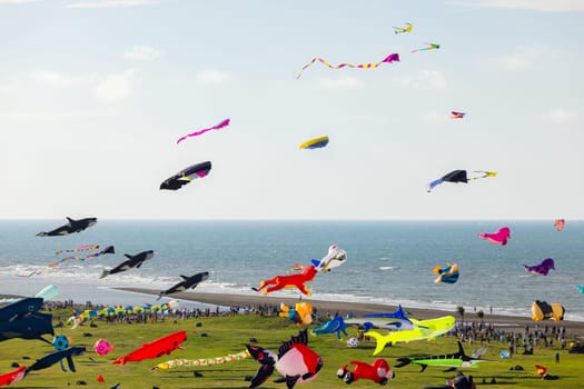 Hsinchu, Taiwan 10 September 2023: Hsinchu city international kite festival at park