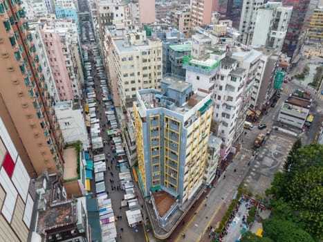 Prince Edward, Hong Kong 16 January 2022: Top view of Hong Kong city