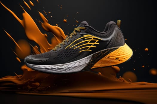 Running shoe. Shoe road endurance. Generate Ai