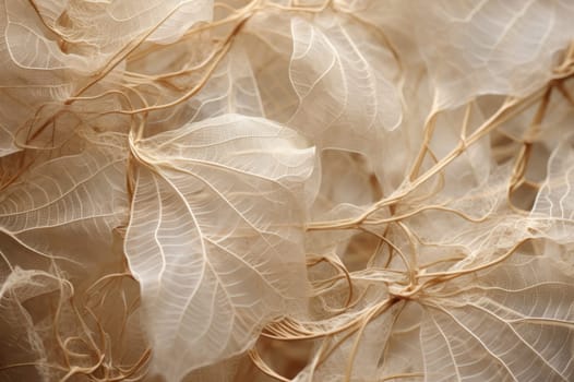 Skeleton leaves autumn. Poster card holiday. Generate Ai