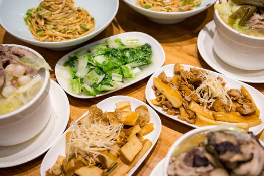 Asian soup with Taiwanese cuisine soy sauce braised tofu