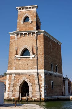 View of Venetian Arsenal (Arsenale di Venezia) a complex of former shipyards and armories, Venice, Italy