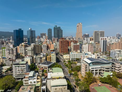 Kaohsiung, Taiwan 01 February 2024: Top view of the Kaohsiung city