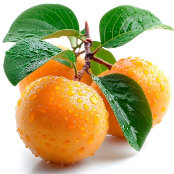 Longan, exotic fruit on white isolated background AI generated image