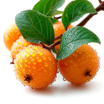 Longan, exotic fruit on white isolated background AI generated image