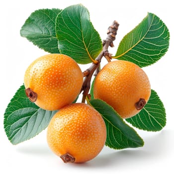 Longan, exotic fruit on white isolated background AI generated image