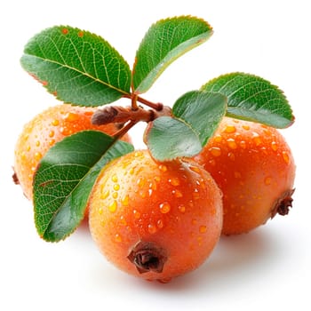 Longan, exotic fruit on white isolated background AI generated image