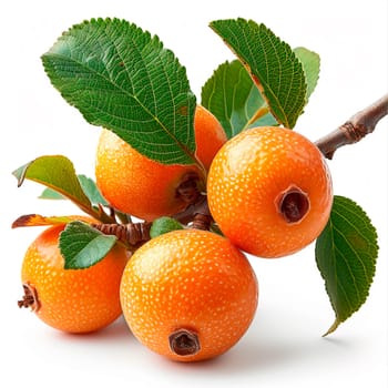 Longan, exotic fruit on white isolated background AI generated image