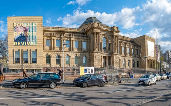 Frankfurt, Germany - April 10, 2022: View of the Stadel Museum (Städelsches Kunstinstitut und Städtische Galerie) located in Frankfurt, Germany.