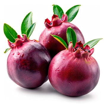 Exotic mangosteen fruit on white isolated background AI generated image