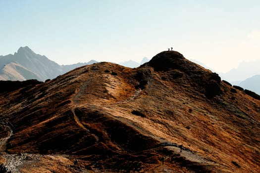 Mountain landscape in Tatra National Park in Poland. Popular tourist attraction. Amazing nature scenery. Best famous travel locations. Beauty of nature concept background