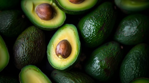 avocados straight from the market. Neural network generated image. Not based on any actual scene or pattern.