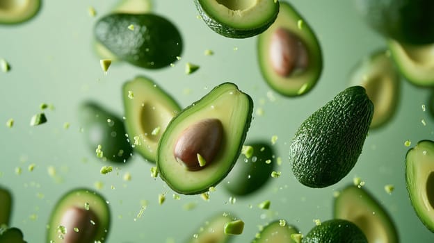 avocados straight from the market. Neural network generated image. Not based on any actual scene or pattern.