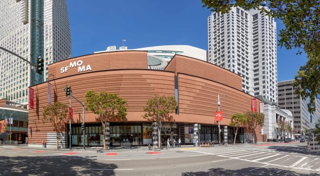 San Francisco, USA - May 19, 2022: San Francisco Museum of modern art in downtown San Francisco.