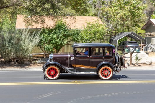 Three Rivers, USA - May 21, 2022: Old classic Ford model A car (1927-31) ready to drive.