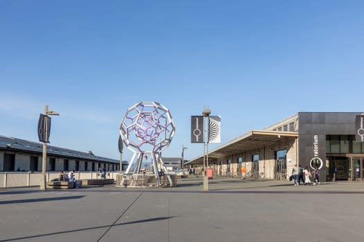 San Francisco, USA -May 20, 2022:  This  the Exploratorium is a public learning laboratory, located in Piers 15 and 17 in San Francisco, CA