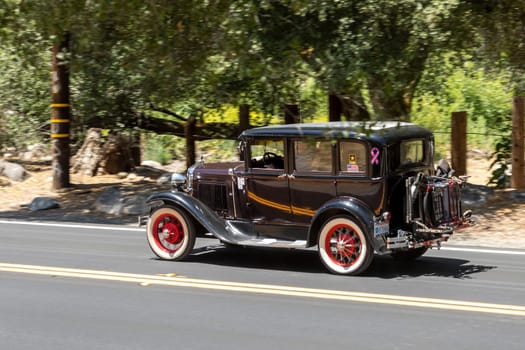 Three Rivers, USA - May 21, 2022: Old classic Ford model A car (1927-31) ready to drive.