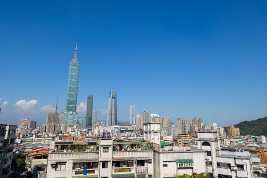 Taipei, Taiwan 18 January 2024: Taipei city landmark